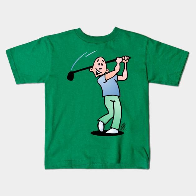 Golf Kids T-Shirt by Cardvibes